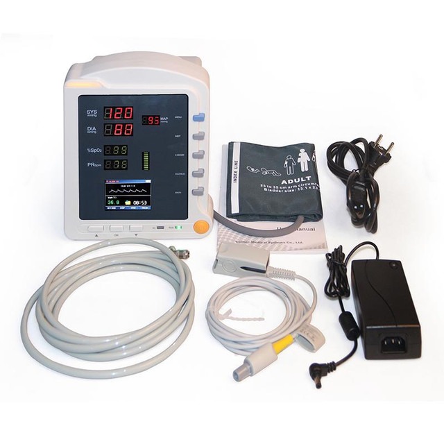 Contec CMS5100  (SpO2, PR, NIBP, TEMP) Patient Monitor